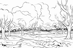 australian dream time bush fire