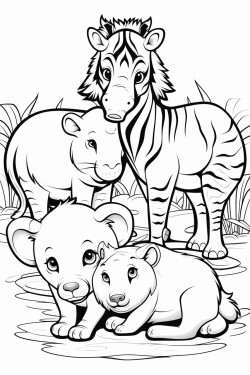 a coloring book about different animals