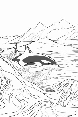 orca jumping out of the ocean