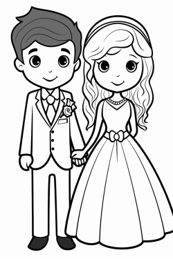 a bride with long hair and a long sleeve dress holding hands with a groom with short tapered hair