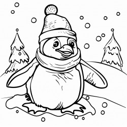 pinguino riendo a carcajadas kleurplaat