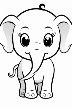 Cute elephant, big eyes