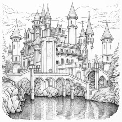 a fantasy water castle