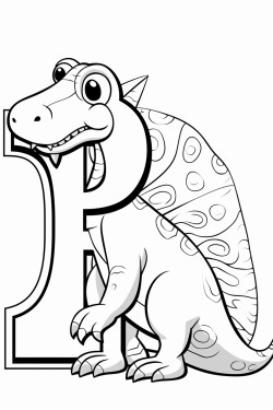 a letter b take the form of a dinosaur