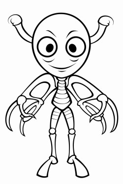 the manylegged alien has many thin legs that help it move quickly