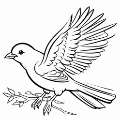 bird lifts wings