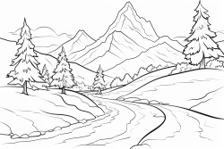 mountain path leading into the distance