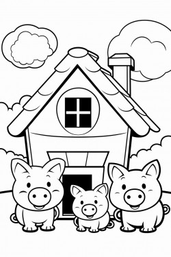 friendly piggy bank with labeled slots family adding coins valuescurrencies sun clouds house fun designs