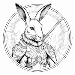a warrior rabbit