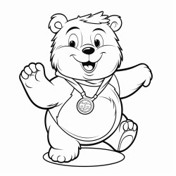 fat bear winning a gold medal