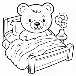 bear in bed