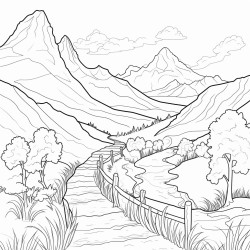 a path leading through mountains