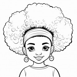 black girl with afro puffs
