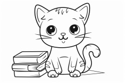 gato de livro