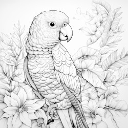 un perroquet qui vole