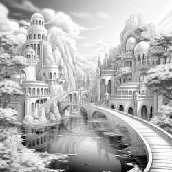 paysage fantastique futuriste
