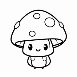a cute mushroom with a deadlylooking red cap and spots