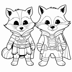 woodland animals dressed like super heros