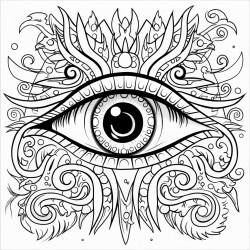 create a mysti al world inside of an eyeball