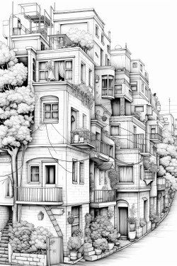 city building with graphiti