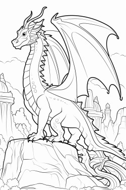 dragon in a mystical land