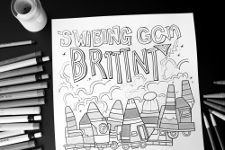 create a graffiti saying traveling light living bright