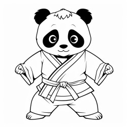 panda wiczy judo
