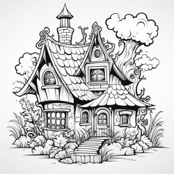 witchs potionfilled cottage