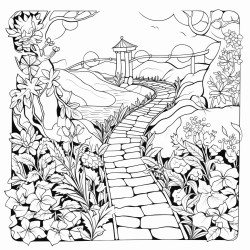 a zen tangled garden path