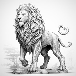 majestic zodiac leo standing proud