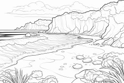 niuean beach with coral reef limestone cliffs and whales