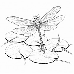 dragonfly on lilypad