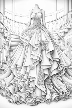 elegant wedding gown