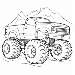 monster truck with lava