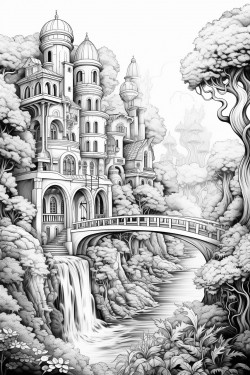 explore an enchanted forest filled with mythical creatures and glowing plants