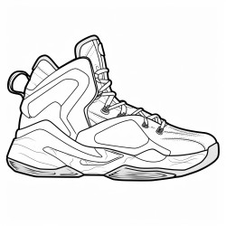 a hightech basketball shoe with a carbon fiber upper and a responsive cushioning system