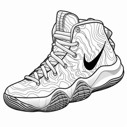 a basketball shoe featuring a snake skin pattern and a scaly texture