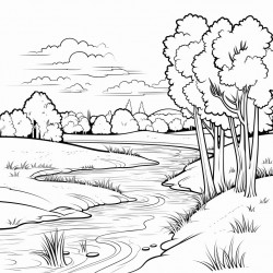 riverbank in summer