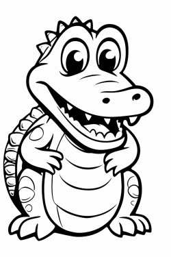 alligator with letters a  coloring images for kids 3 years old