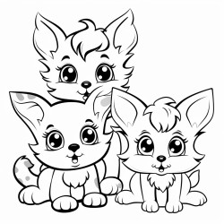 kittens puppies and bunnies with big eyes and fluffy tails