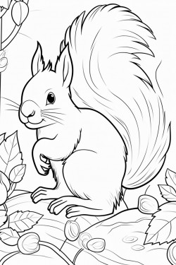 squirrels with bushy tails