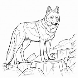 dingo on a rock