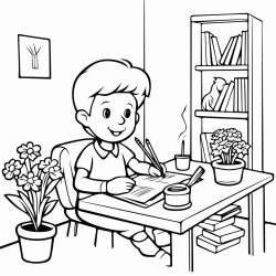 una persona cometiendo un acto inseguro en el trabajo dibujo paga colorear