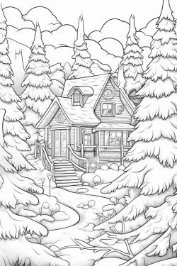 fun christmas winter scene