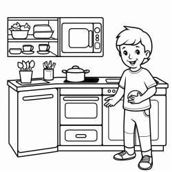 a kitchen of a child