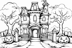 spooky halloween house