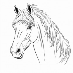 5 horse colouring pages