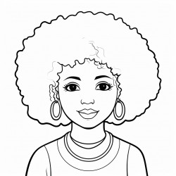 black woman with afro