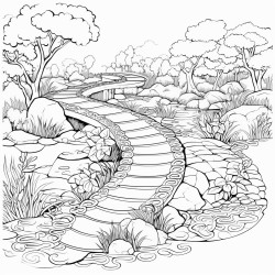 a zen tangled garden path