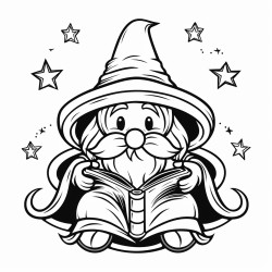 wizard reading cute